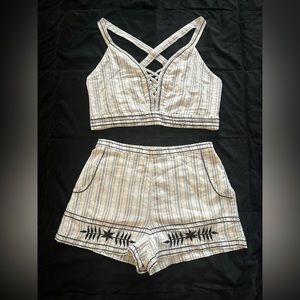 American Eagle Crop Top & matching Shorts